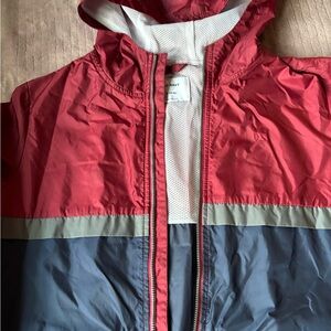 Old Navy Kids Two-Tone Red and Gray Raincoat